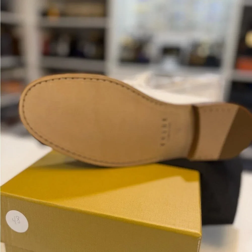 Rhude Classic White Leather Loafers